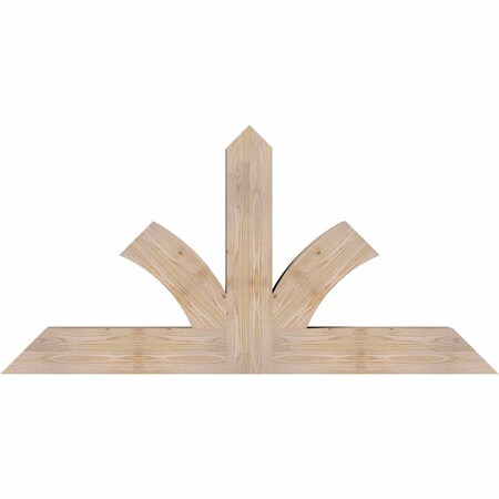 Ekena Millwork Richland Smooth Timber Gable Bracket, Douglas Fir, 60"W x 30"H x 5 1/2"D x 5 1/2"F, 12/12 Pitch GBW060X30X0606RIC00SDF